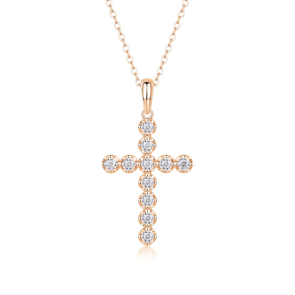 Luminous Ember Cross Necklace