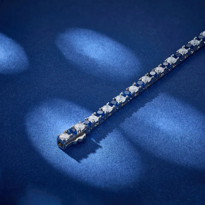 Azure Inferno Tennis Bracelet
