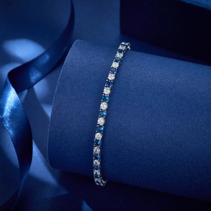 Azure Inferno Tennis Bracelet