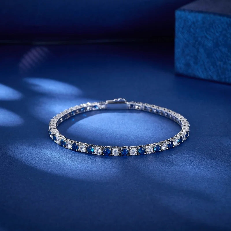 Azure Inferno Tennis Bracelet