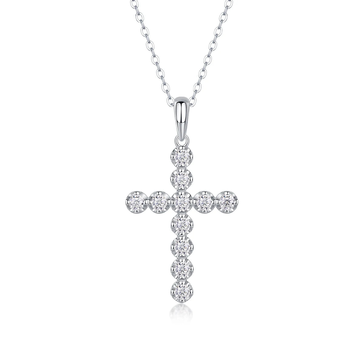 Luminous Ember Cross Necklace
